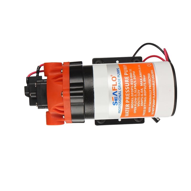 SEAFLO 12V 1.5 GPM 200 PSI 31-Series DC Diaphragm Pump – Self-Priming High-Pr…