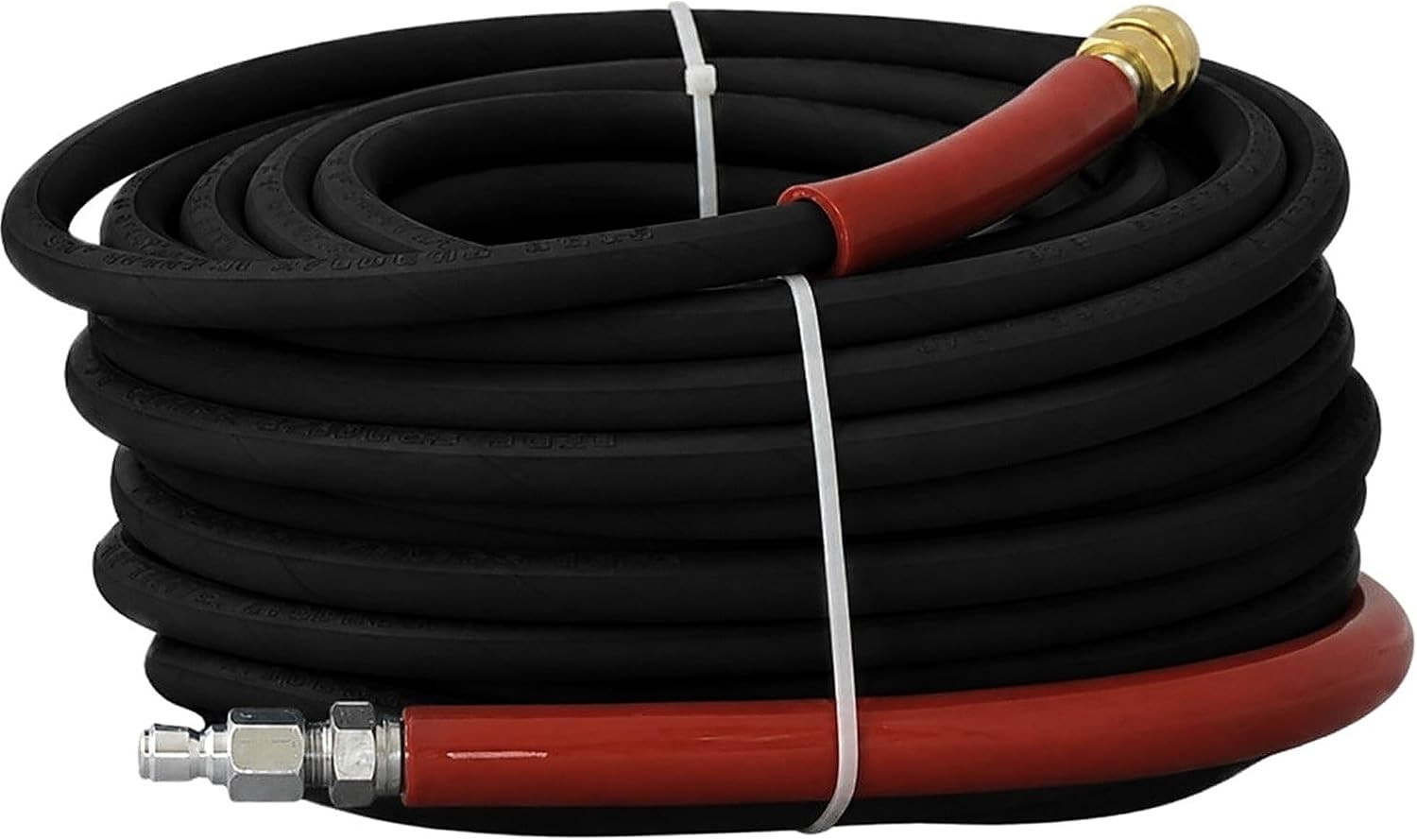 6000 PSI Pressure Washer Hose 3/8 in X 100 Ft Black 2-Wire | Double Wire Braid,