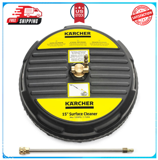 Pressure Washer Surface Cleaner 15, Quick Connect, 2600-3200 PSI, Ideal for Dri