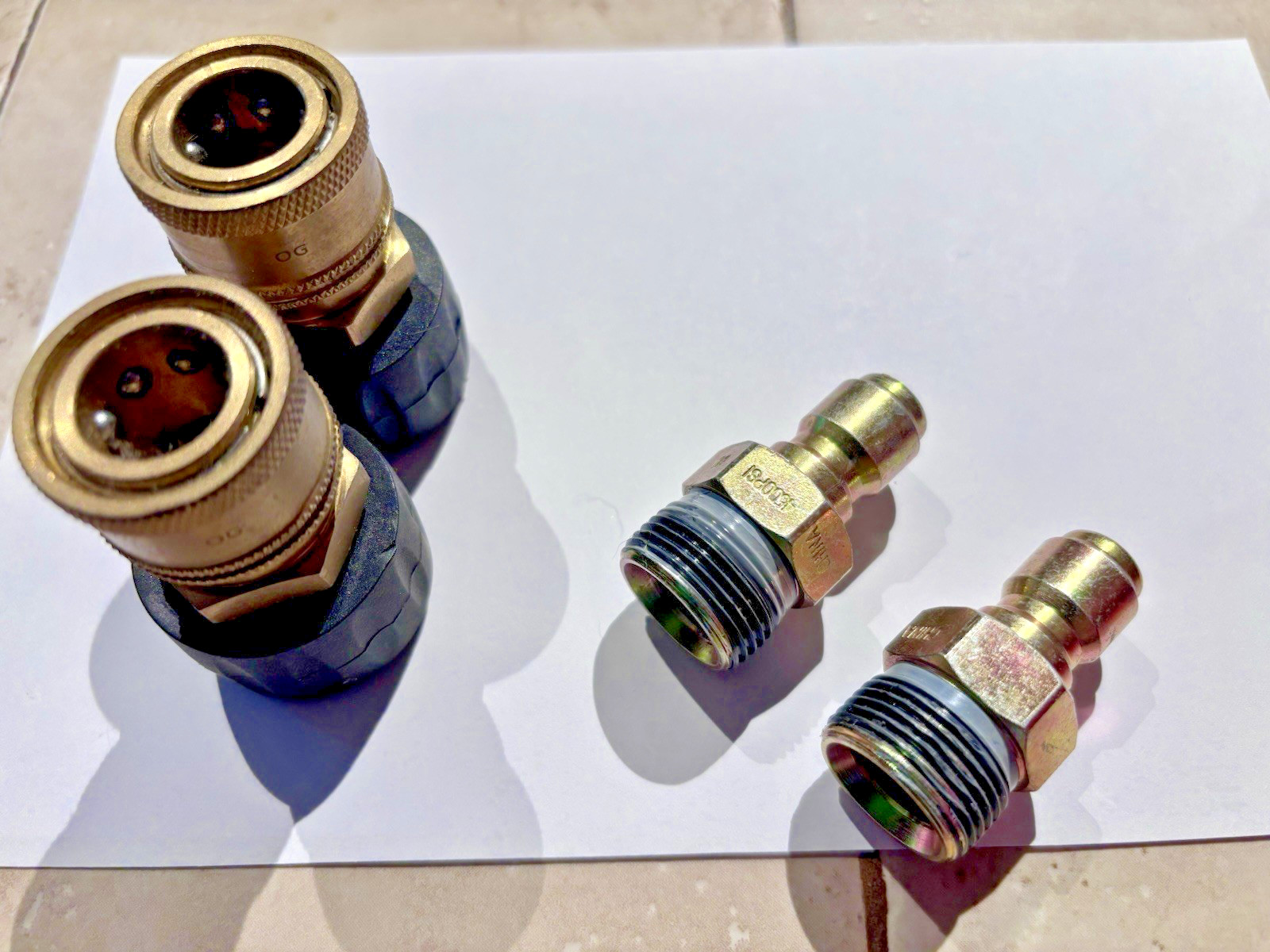 4X Pressure Washer Adapter Set M22 14mm to 3/8 Inch Quick Connect Fittings