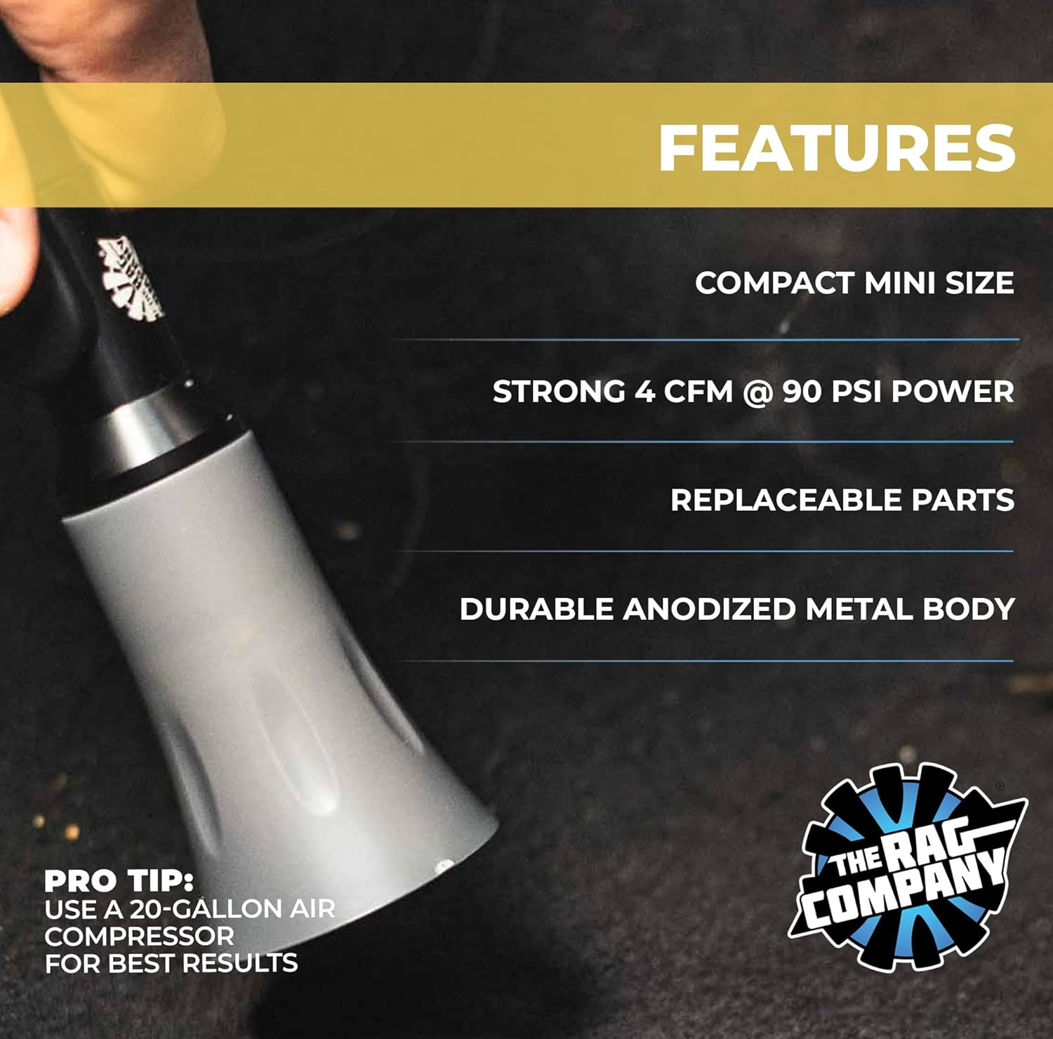 – Ultra Air Blaster Mini – Lift and Blast Dirt and Debris Away for Interior Deta