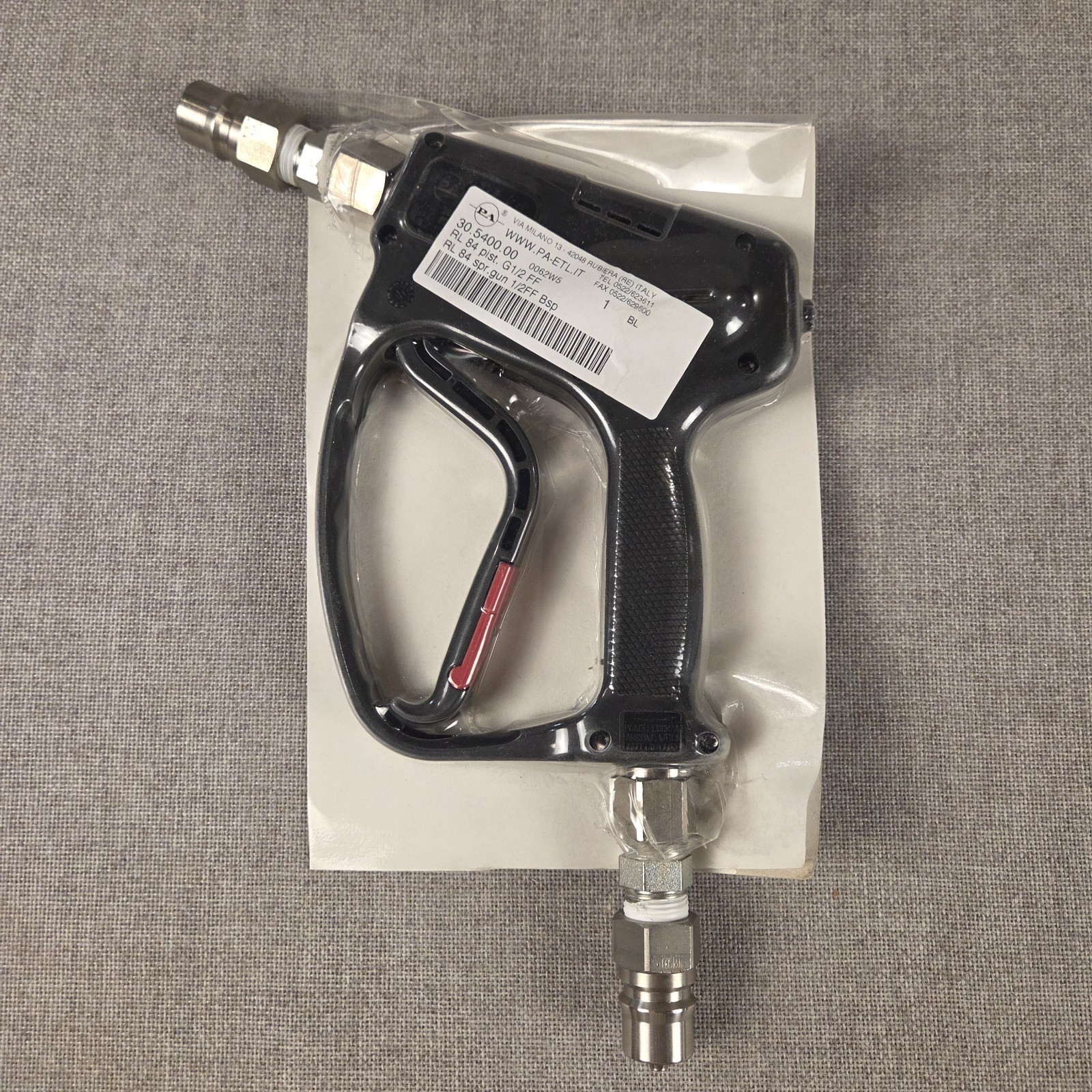 PA RL84 High Pressure Washer Spray Gun 7,250 PSI 21 GPM G1/2 BSP 30.5400.00