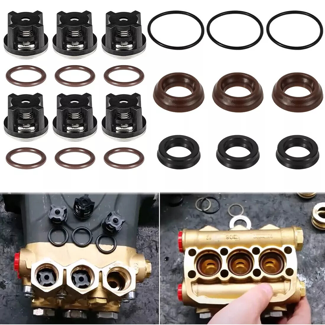 AR1828 Check Valve + AR1857 Packing Kit For Annovi Reverberi 18mm XR RK RKA RKV