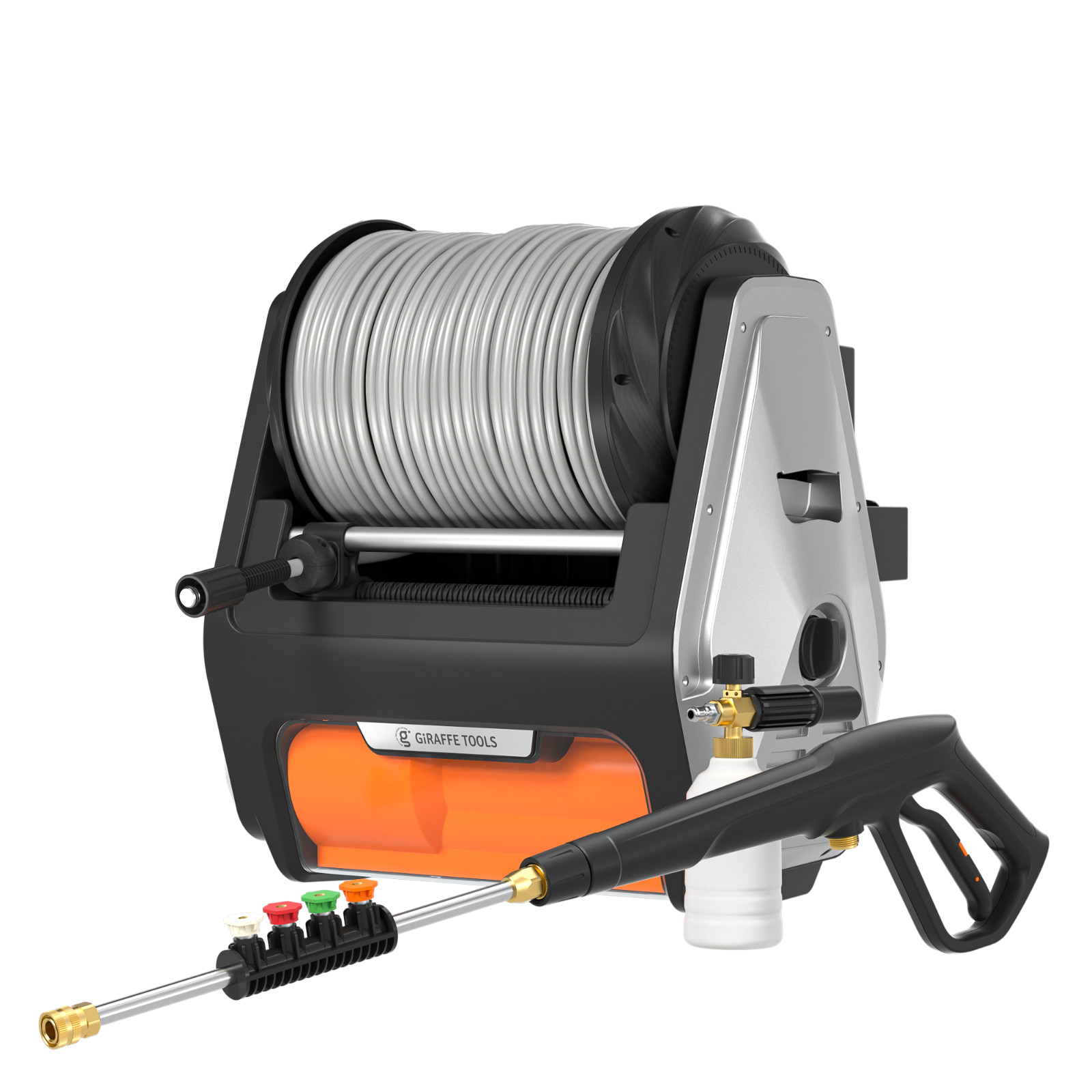 Giraffe Tools 1.6 GPM Electric Power Pressure Washer, Wall Mounted Max 3300 PSI