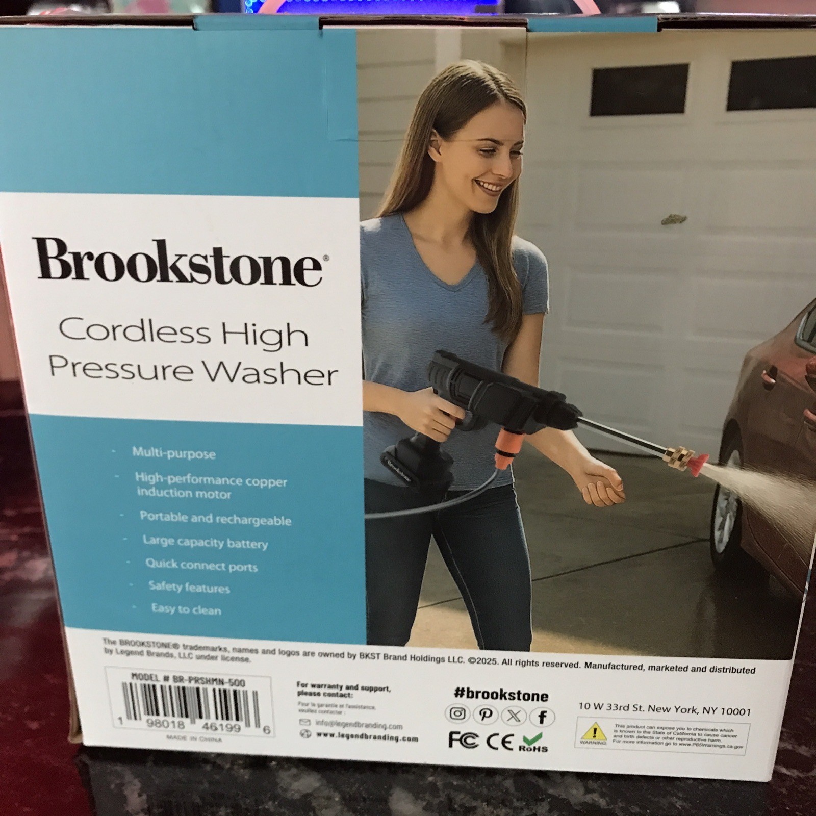 Brookstone Cordless High-Pressure Washer Portable Rechargeable – Brand New