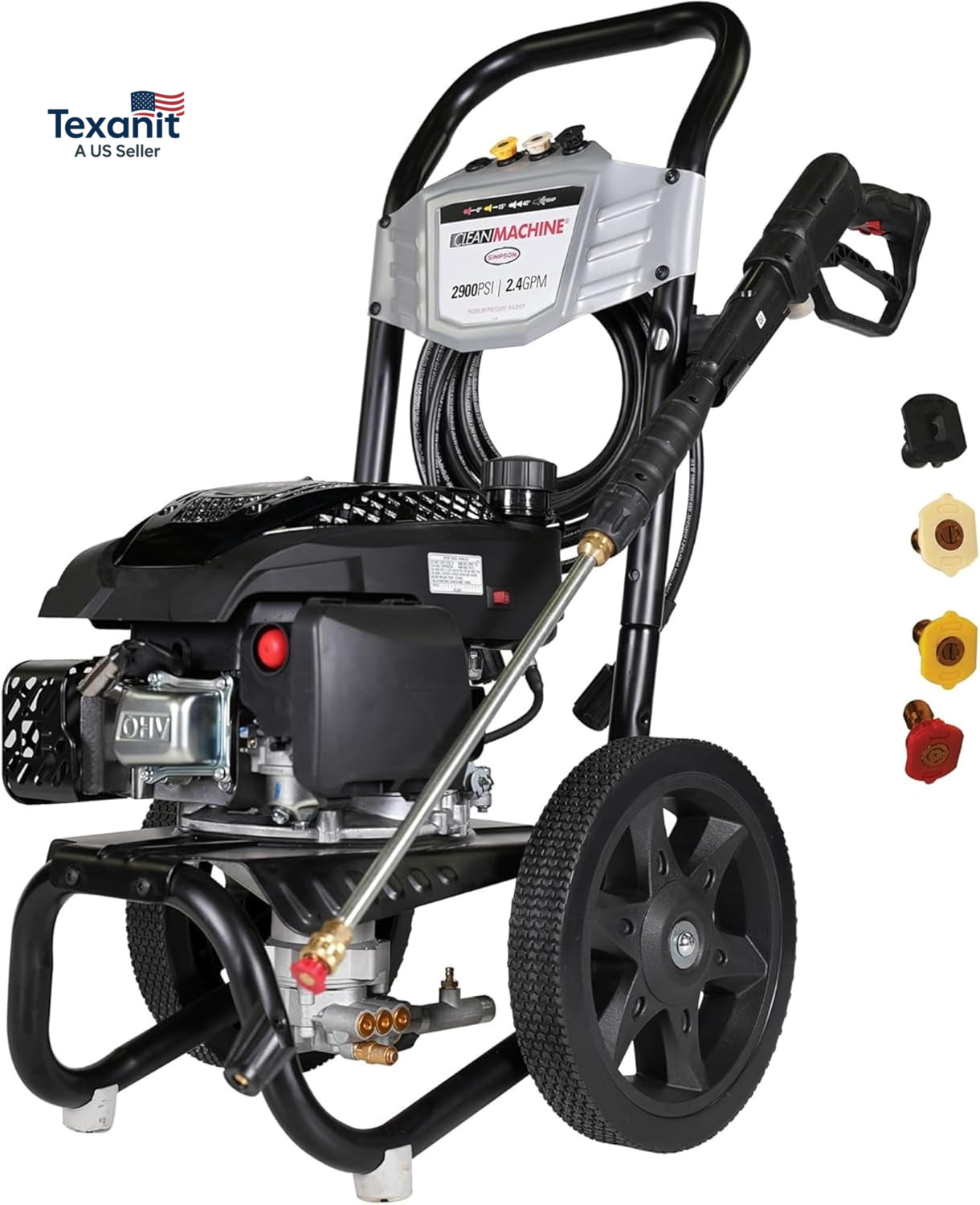 Simpson Cleaning 2900 PSI Gas Pressure Washer, 2.4 GPM Residential Power Washer