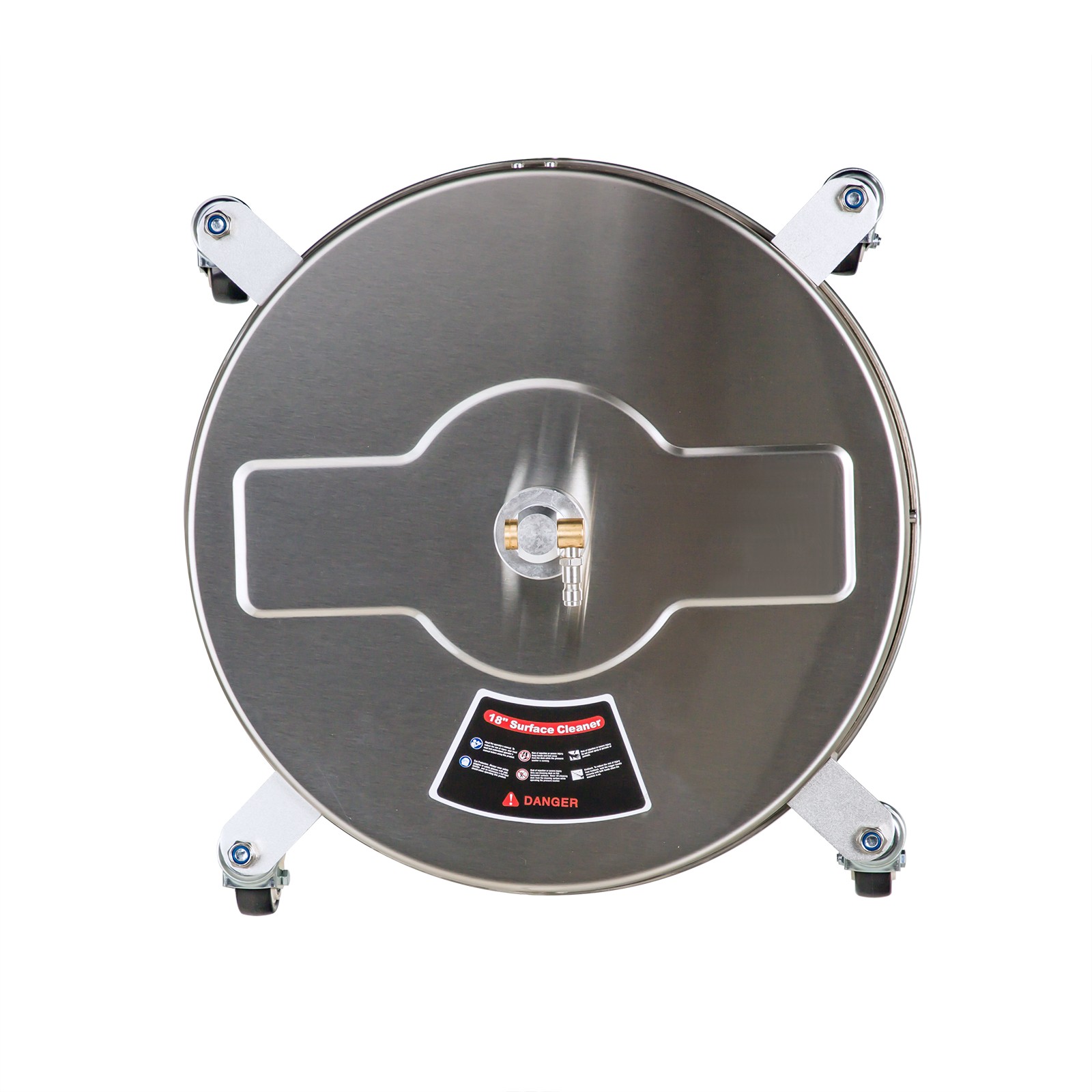19″ Pressure Washer Surface Cleaner with 4 Wheels Stainless Steel Housing