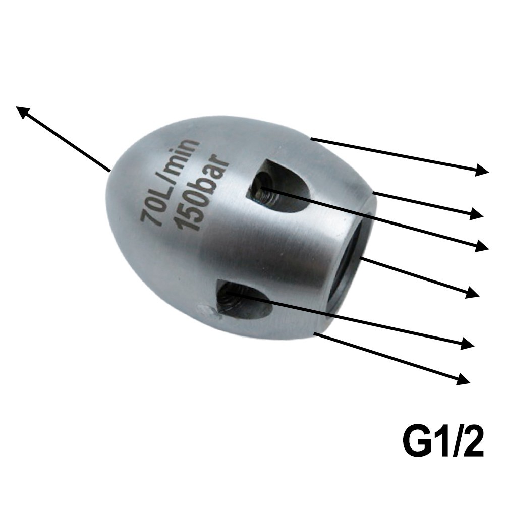 Pressure Washer Nozzle Replacement 1Pcs Stainless Steel Drain G1/2inch