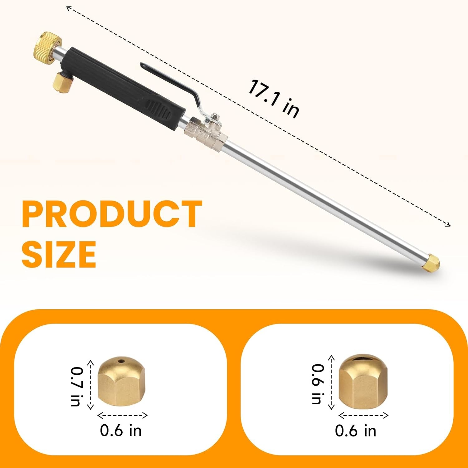 5000 PSI Jet Nozzle for Garden Hose, Quick Connect, 2 Nozzles