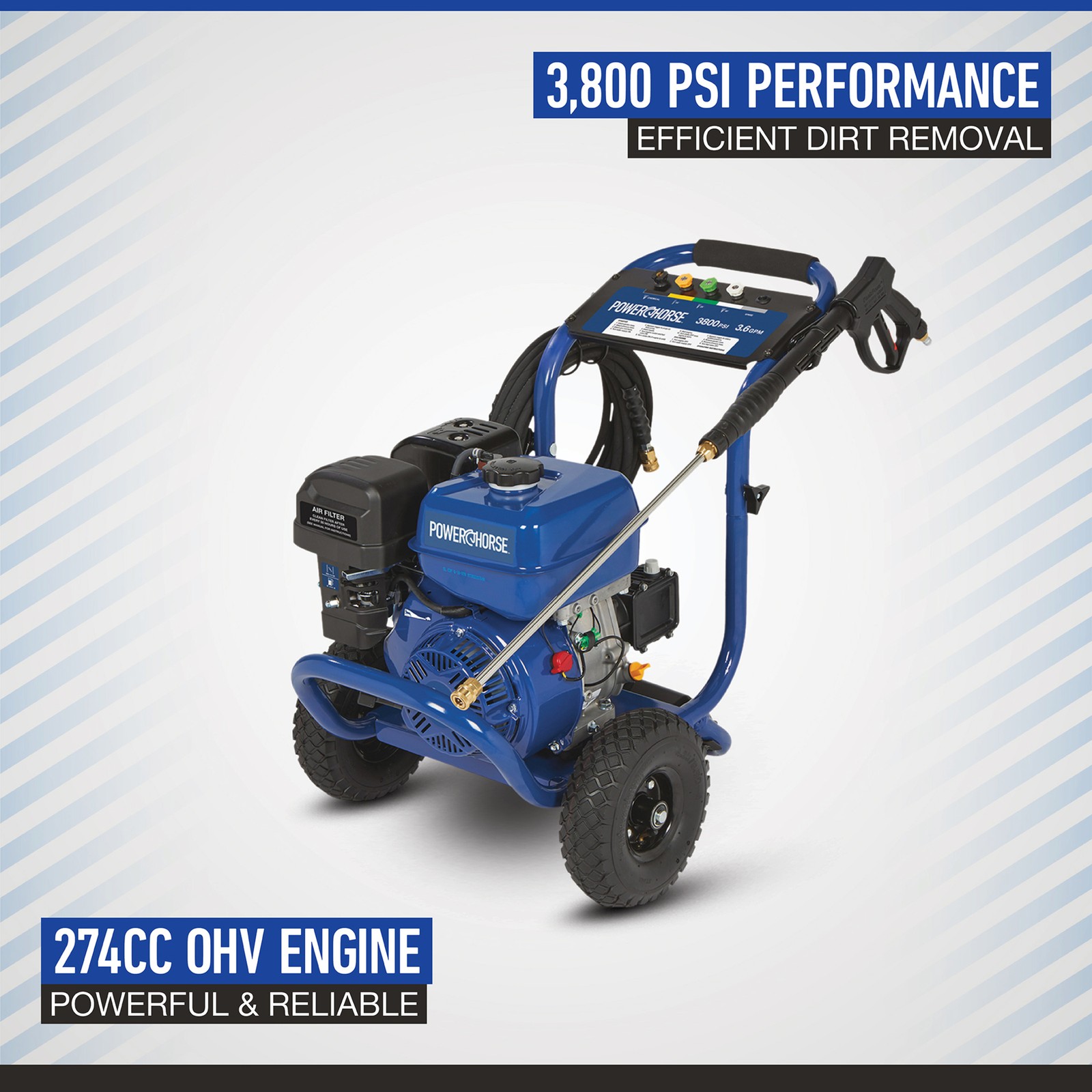 Powerhorse Gas Cold Water Pressure Washer, 3800 PSI, 3.6 GPM