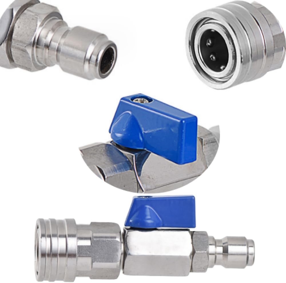 High Pressure Washer Ball Valve Kit – Stainless Steel Ball Valve，3/8″ Quick C…