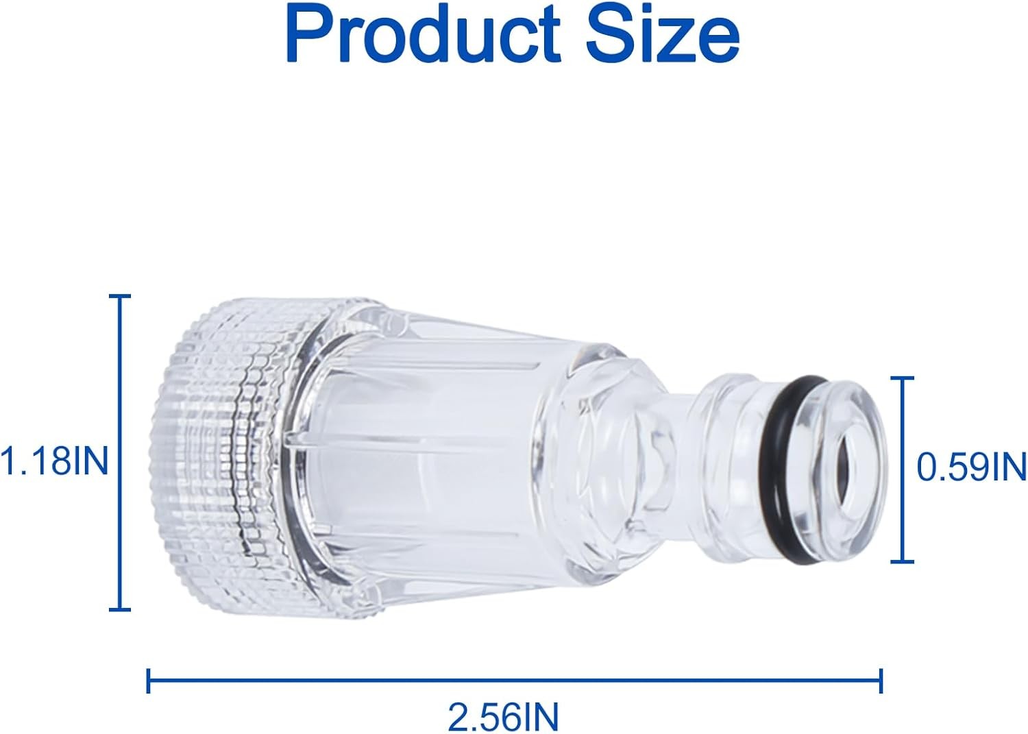 6 Pack Pressure Washer Water Inlet Filter 3/4 Inch Garden Hose Adapter Clear Fit
