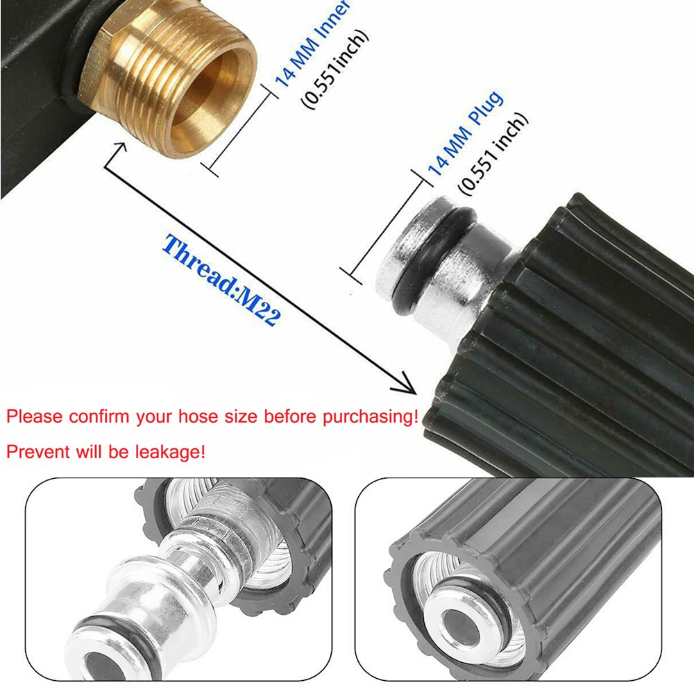 High Pressure Car Power Washer Gun Spray Wand Lance Nozzle and Hose Kit