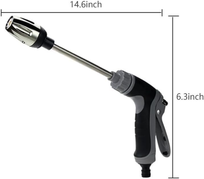 Washer Gun, High Pressure Garden Hose Nozzle with 360° Rotating Nozzle