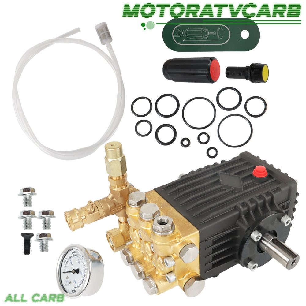 ALL-CARB 3600 PSI 4.9GPM Pressure Power Washer Pump 24mm Solid Shaft Belt Drive
