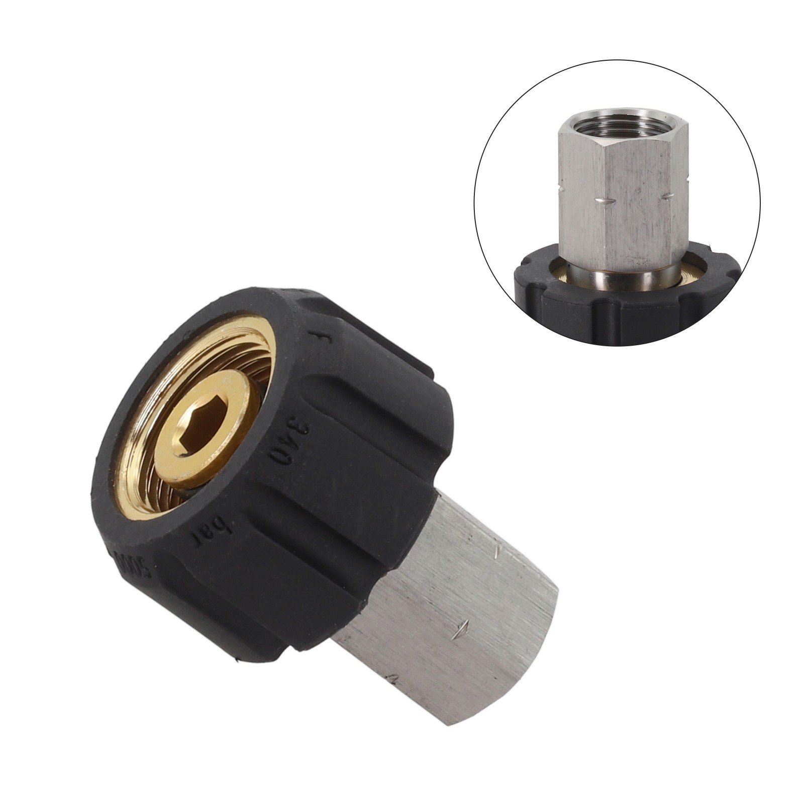 Hassle M22 14/15mm to 3/8 Female Adapter for Pressure Cleaner