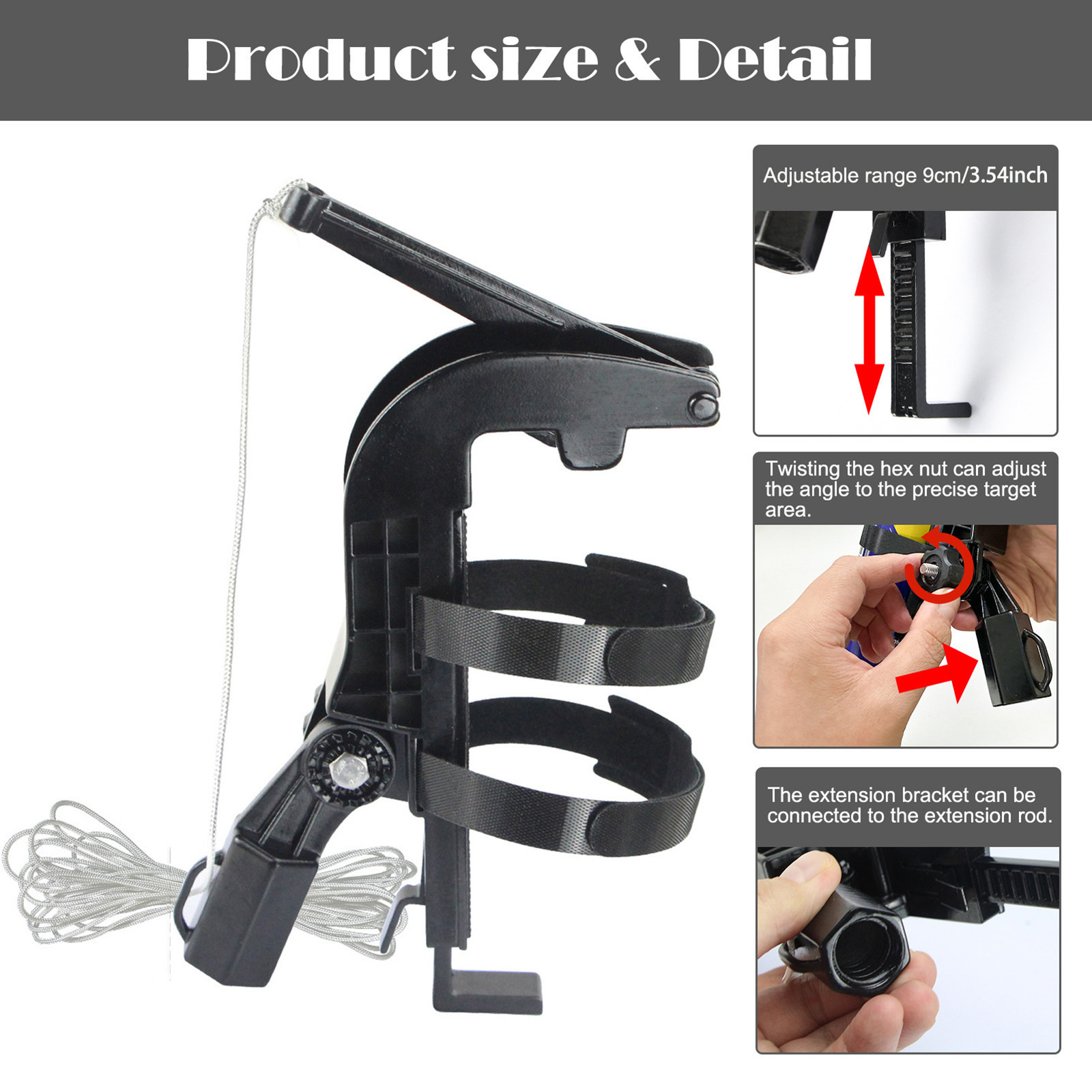 Adjustable Spray Can Extension Pole Adaptor Customizable Angles Up To 140