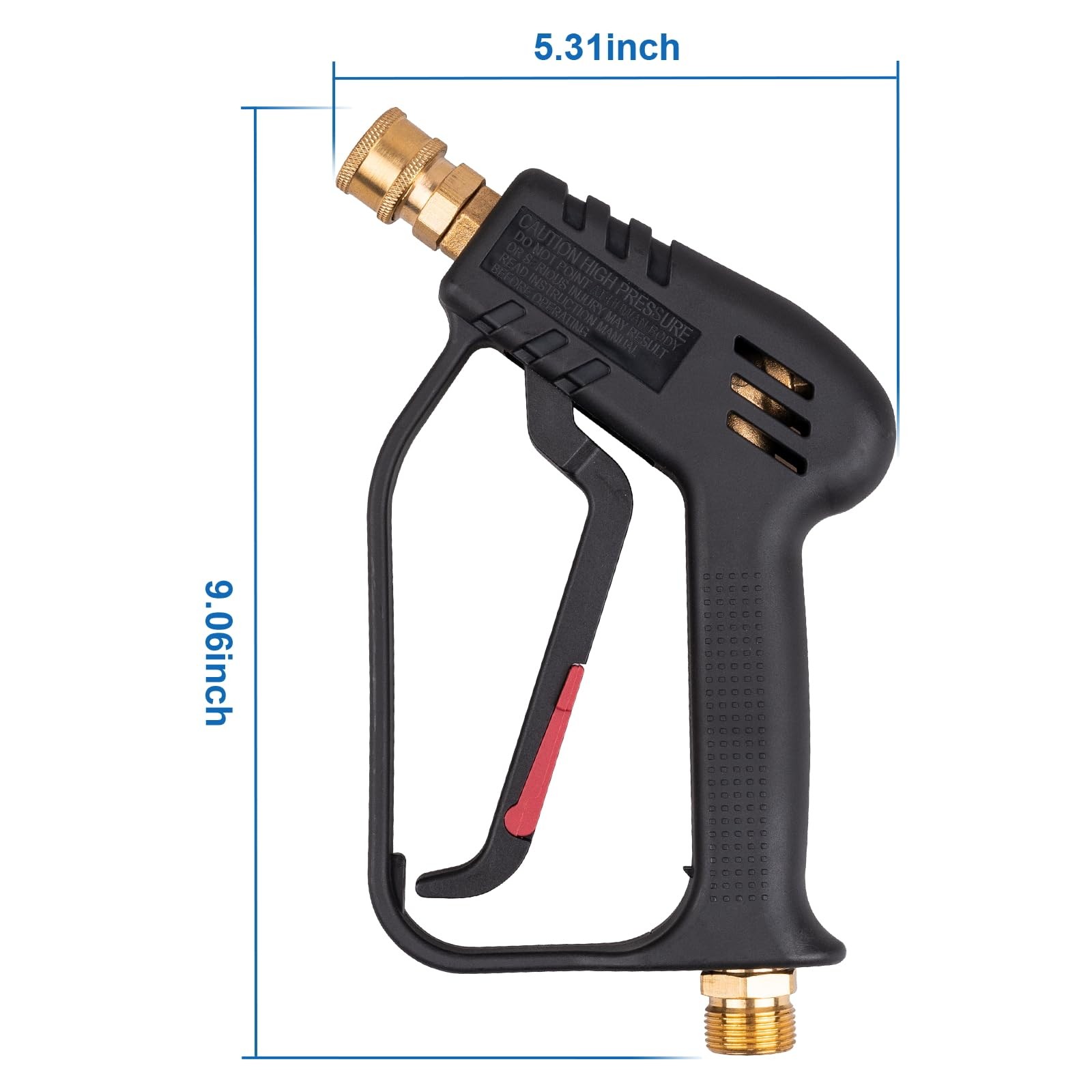 Pressure Washer Gun, Max 4000 PSI with 5 Colorful Nozzles, 1/4″ Quick Connect…