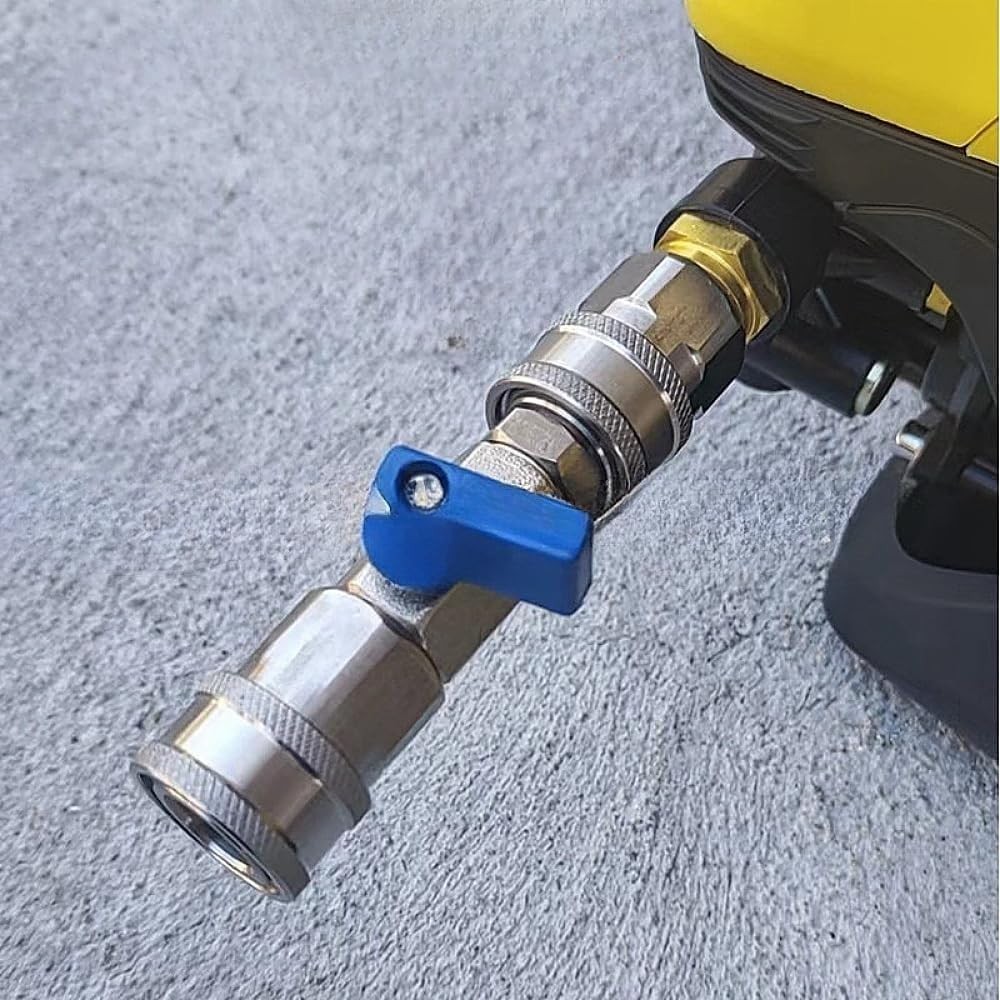 High Pressure Washer Ball Valve Kit – Stainless Steel Ball Valve，3/8″ Quick C…