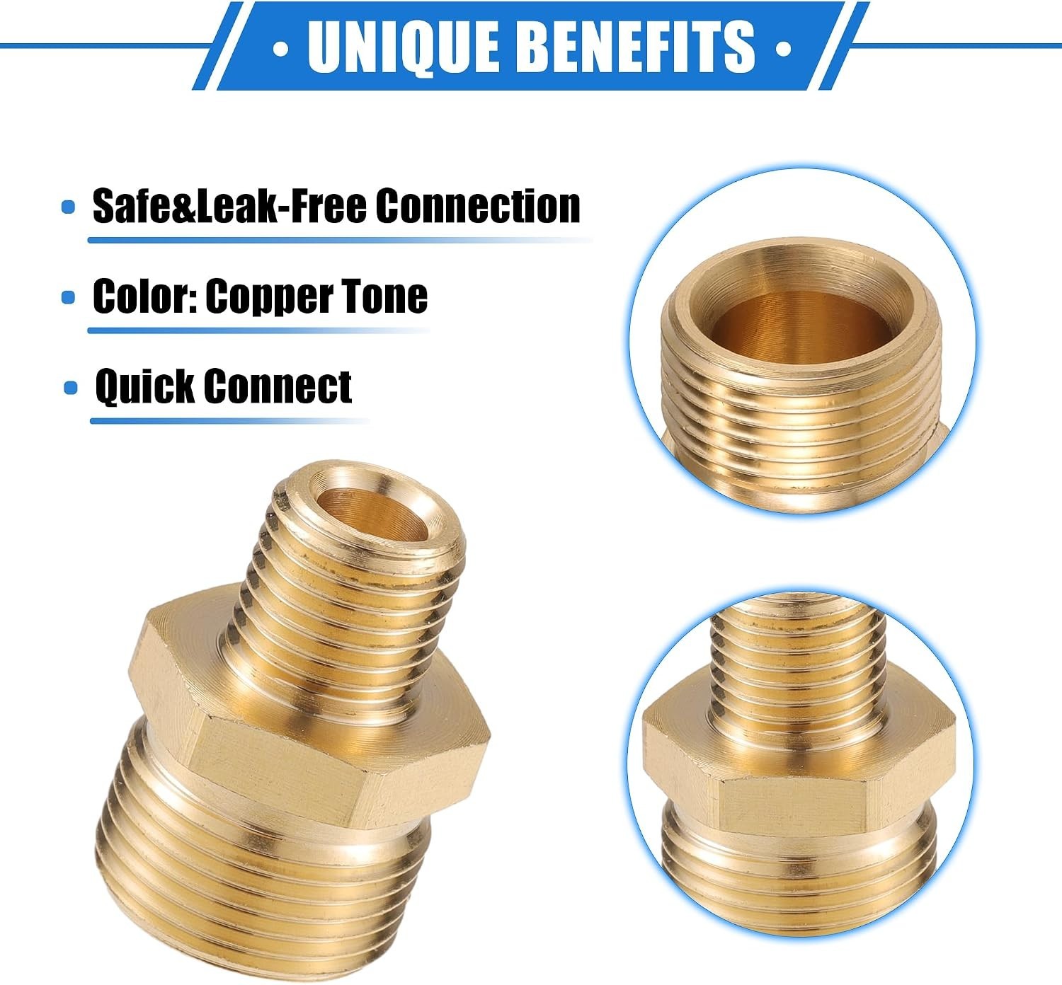 Pressure Washer Connector M14x1.5 to 14mm M22x1.5 Male Brass Adapter 1pc
