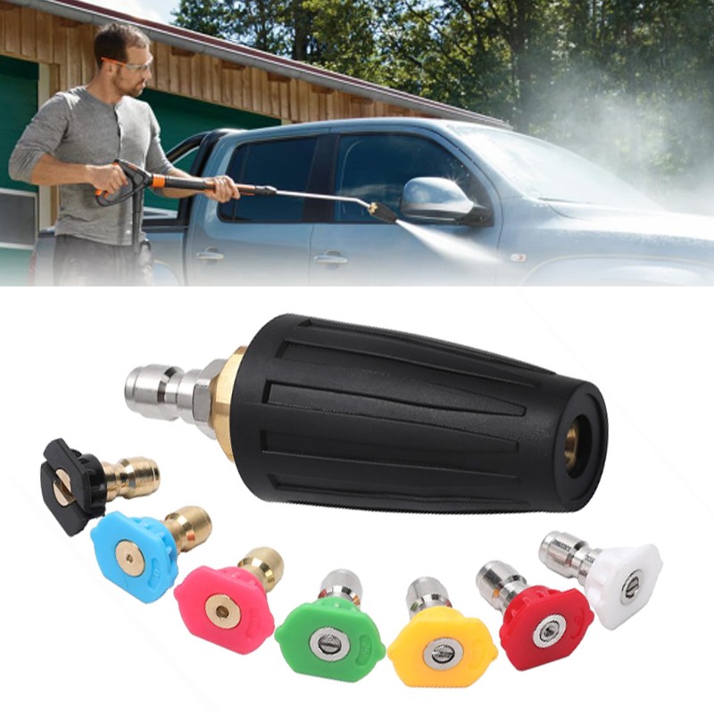 4.0GPM High Pressure Washer Rotating Turbo Nozzle Spray Tip 4000PSI 1/4″ Quick🔥