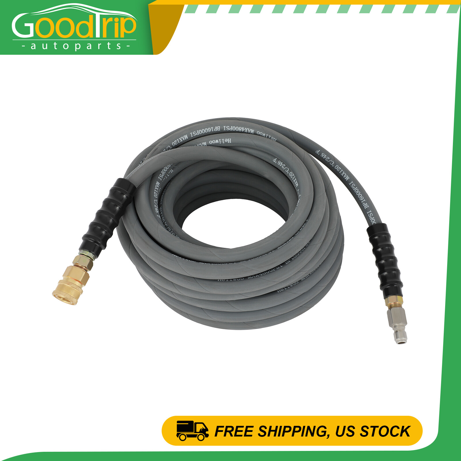 Pressure Washer Hose 50FT 50′ with Couplers – 4000 PSI Non-Marking New