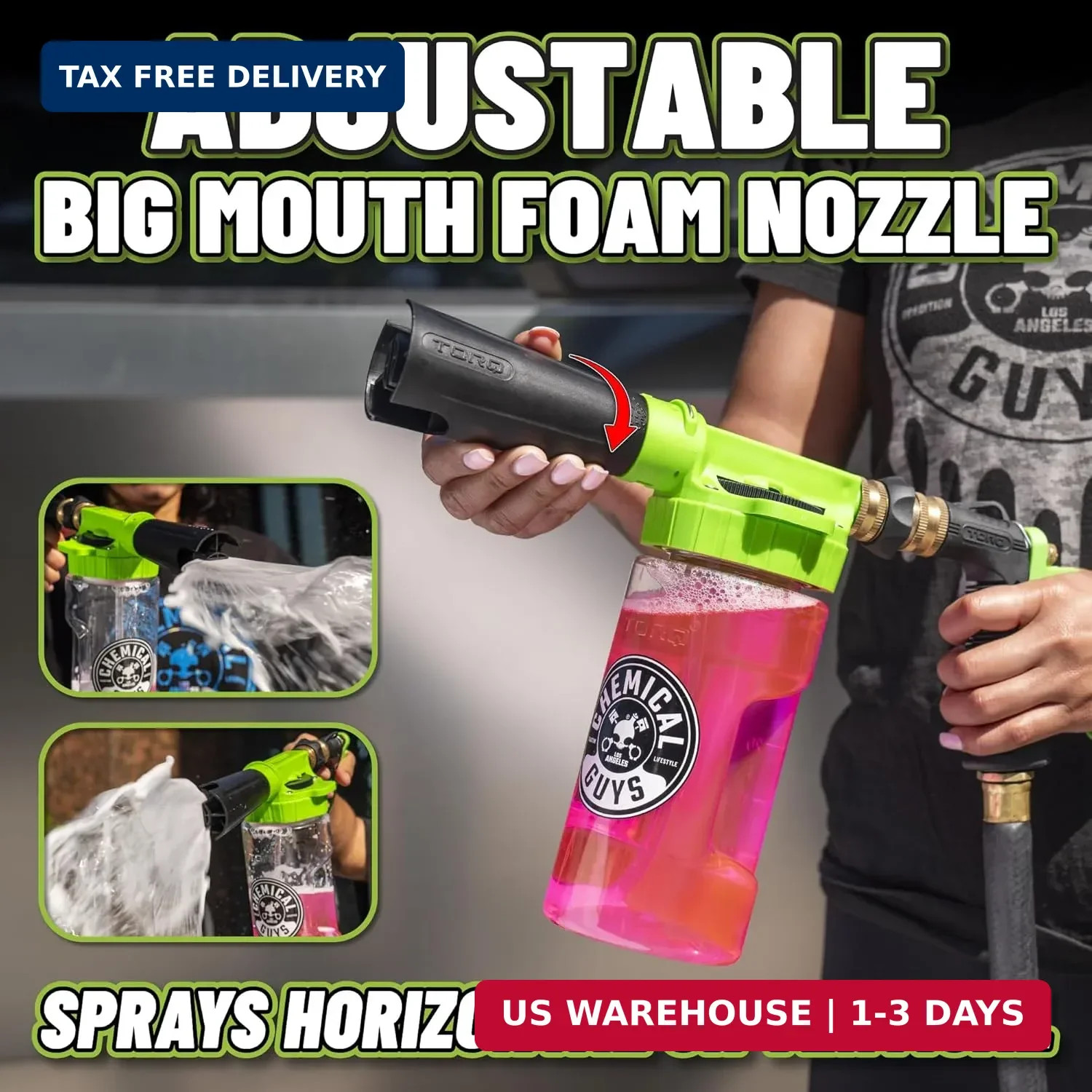 Chemical Guys TORQ Foam Blaster 6 – Foam Cannon Garden Hose Attachment, Easy to