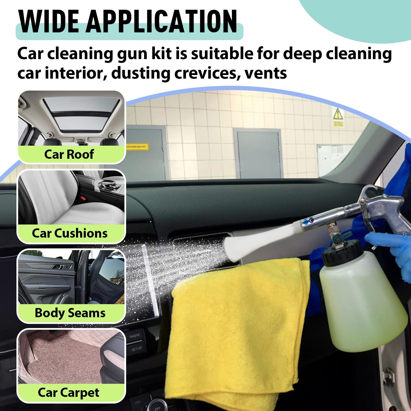 Kamrexi Car Cleaning Gun Rebuild Kit Compatible with Automotive Gun…