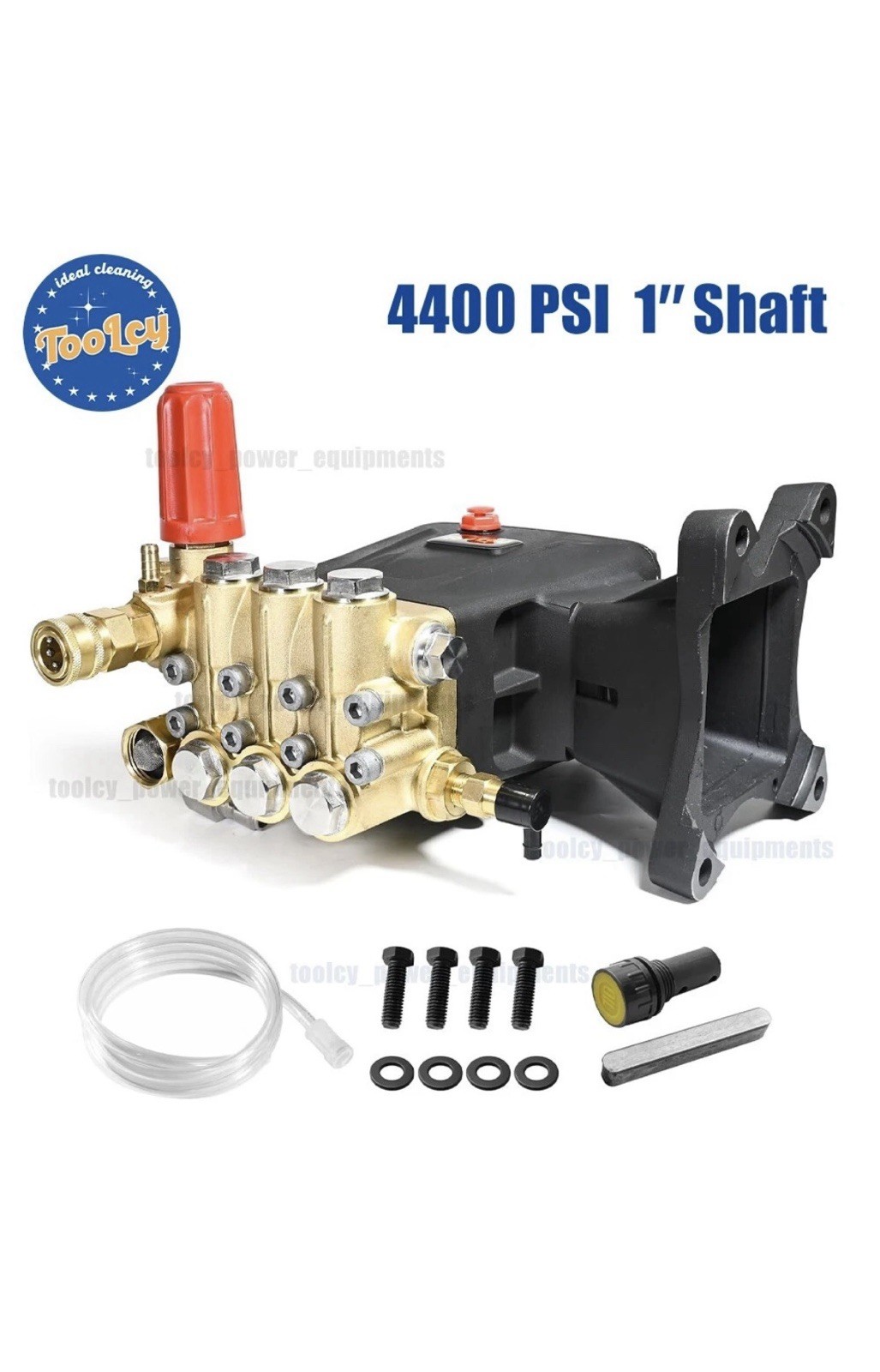 TOOLCY Pressure Washer Pump 3600-4400 PSI Max, 1″ Shaft Horizontal Plunger 4 GPM