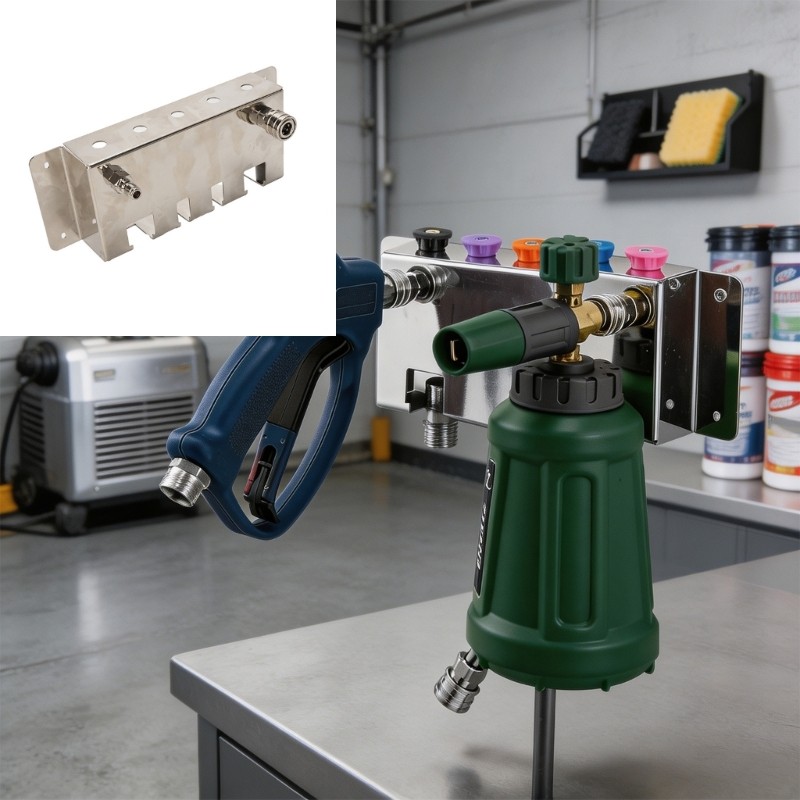 Wall Mount Pressure Washer Wand Rack for Garage Wash Zone Walls