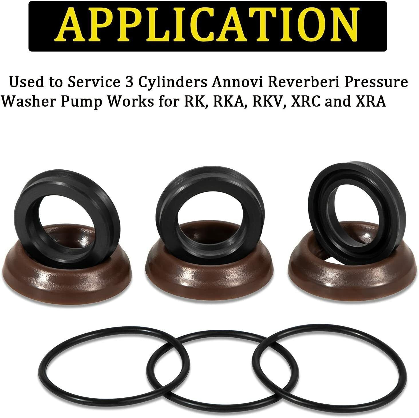 AR1857 18mm XR Seal Repair Kit for Annovi Reverberi Pumps RK RKA RKV XRC XRA