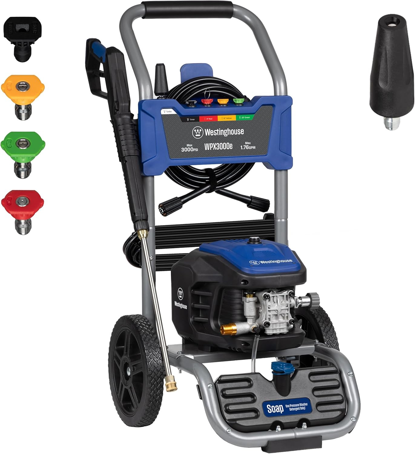 Westinghouse 3000 PSI 1.76 GPM Electric Pressure Washer Bundle with 50 Ft Hose f