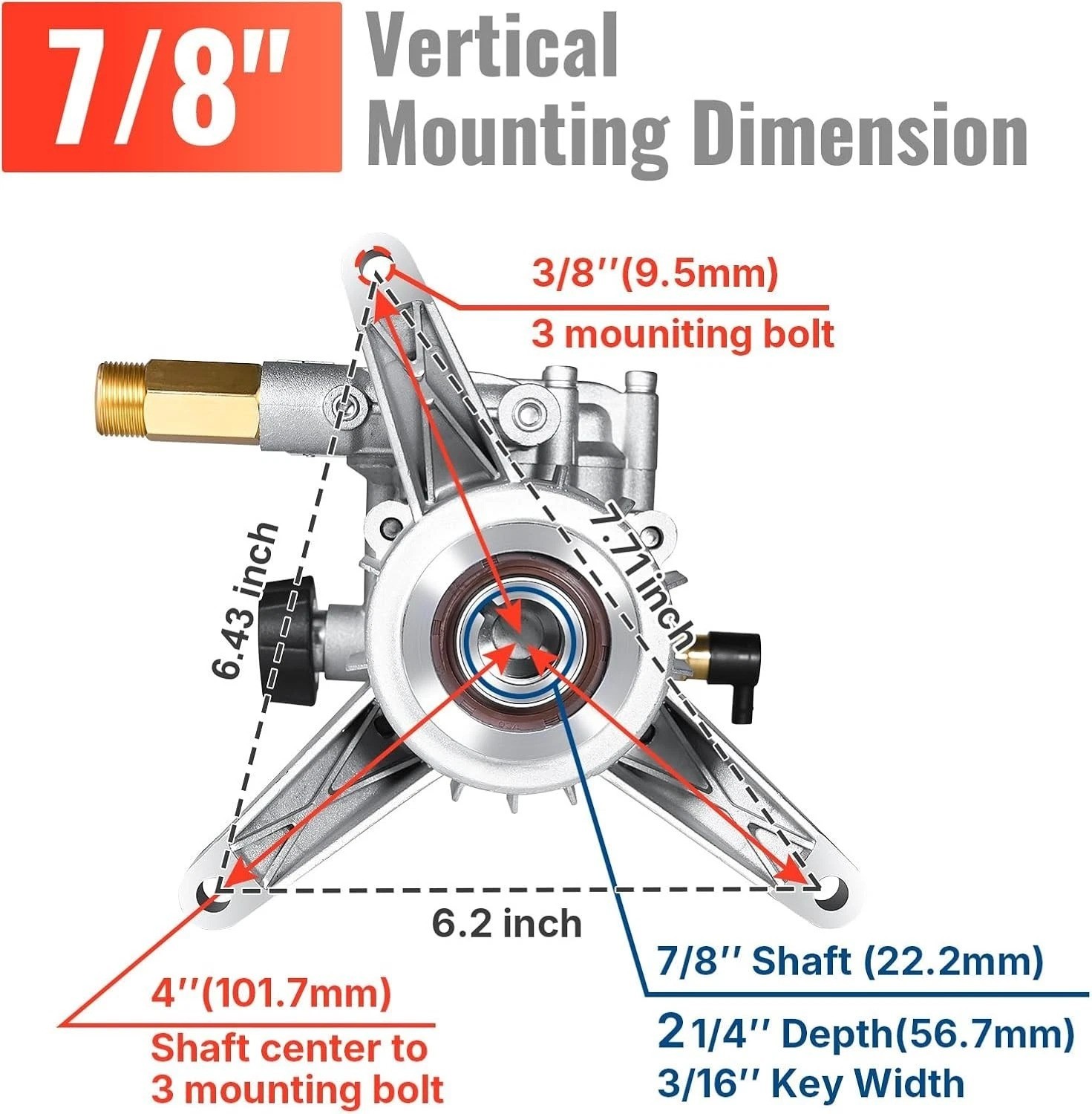 Adjustable Unloader Vertical Pressure Washer Pump – 3000 PSI Performance Upgrade