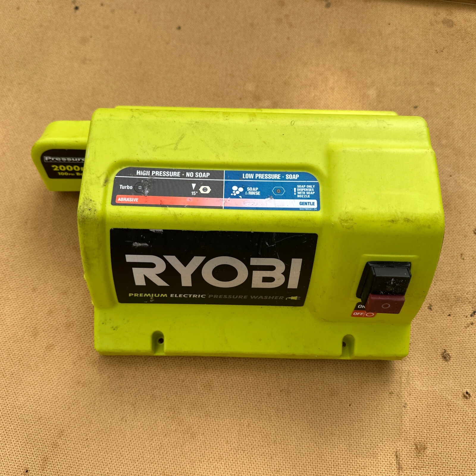 Ryobl Electric Pressure Washer RY141900 Top Motor Housing 522032010