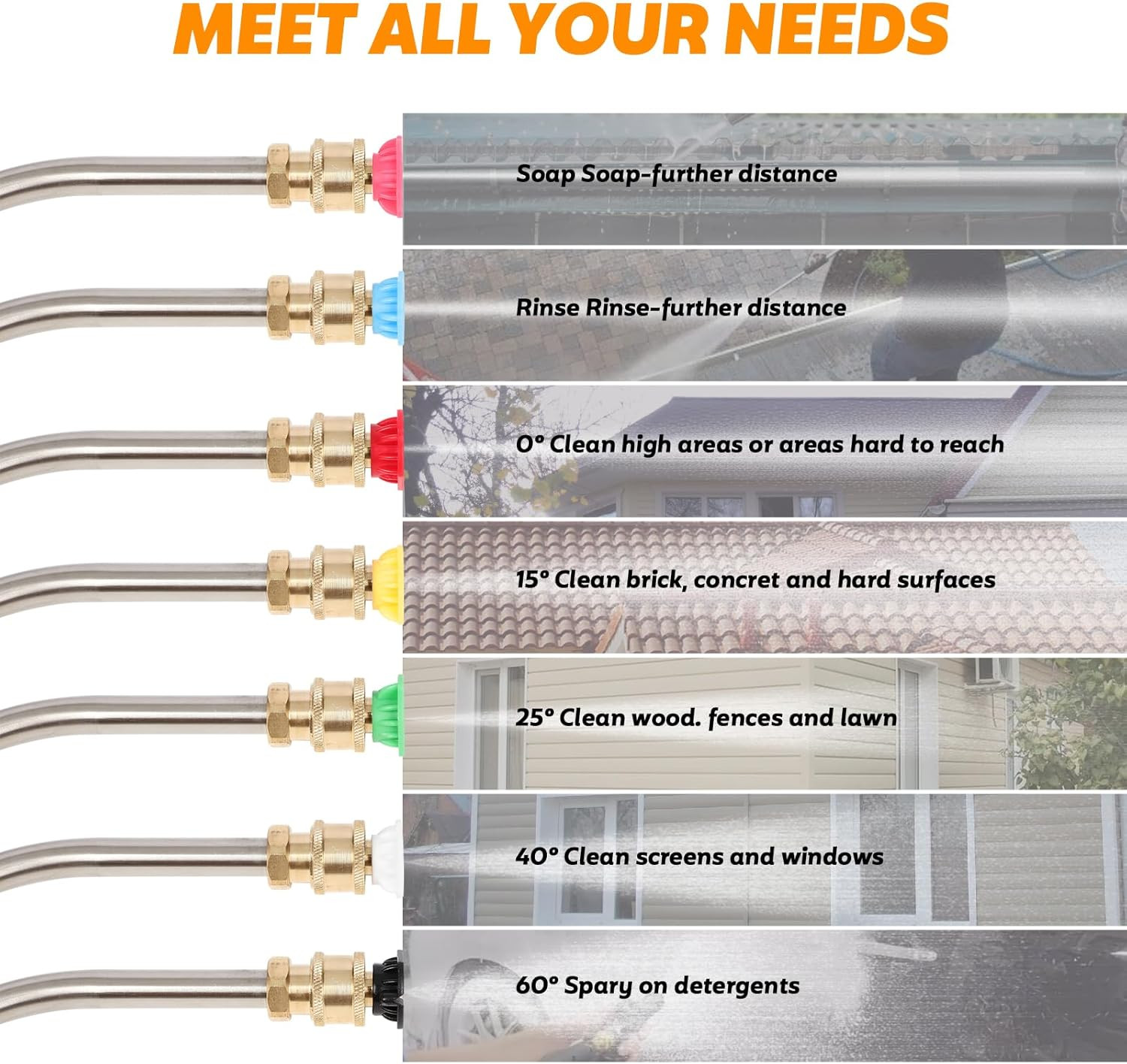 Pressure Washer Telescoping Wand 24FT, Adjustable Power Washer Extension Wand wi