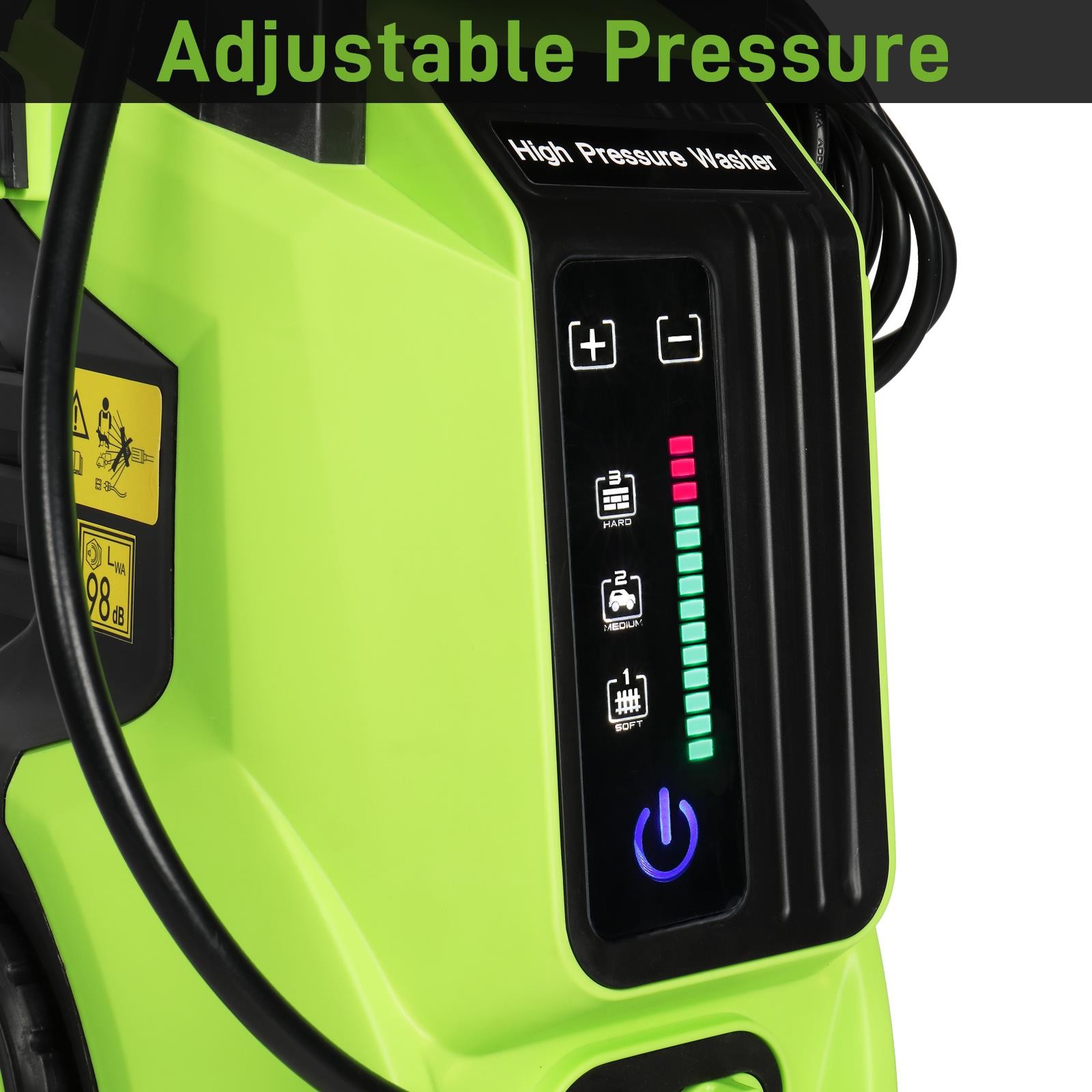 Electric High Pressure Washer 3800PSI Max 2.8 GPM w/Spray Gun for Clean Cars