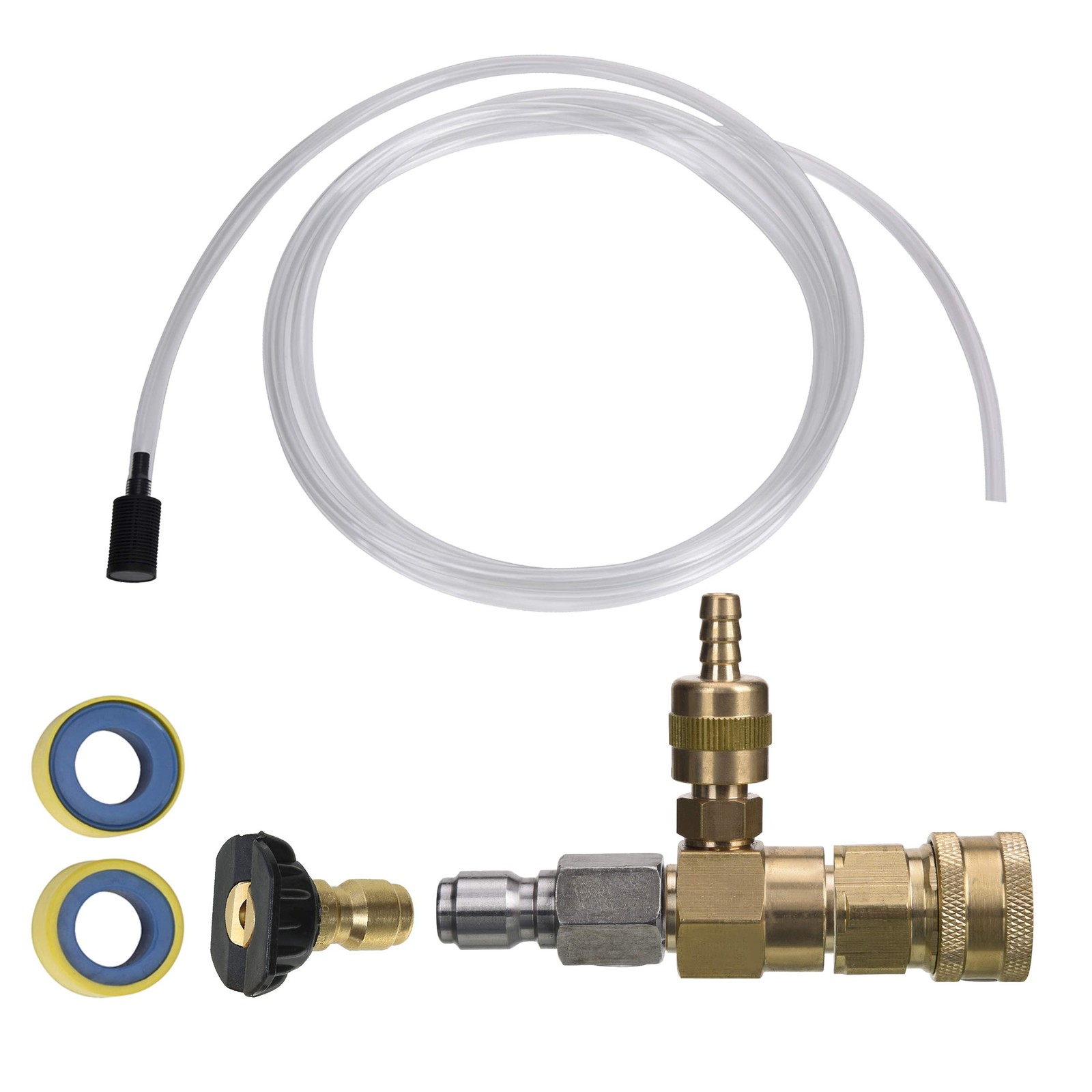 Adjustable Chemical Injector Kit for Pressure Washer, Soap Injector, 3/8 Inch…