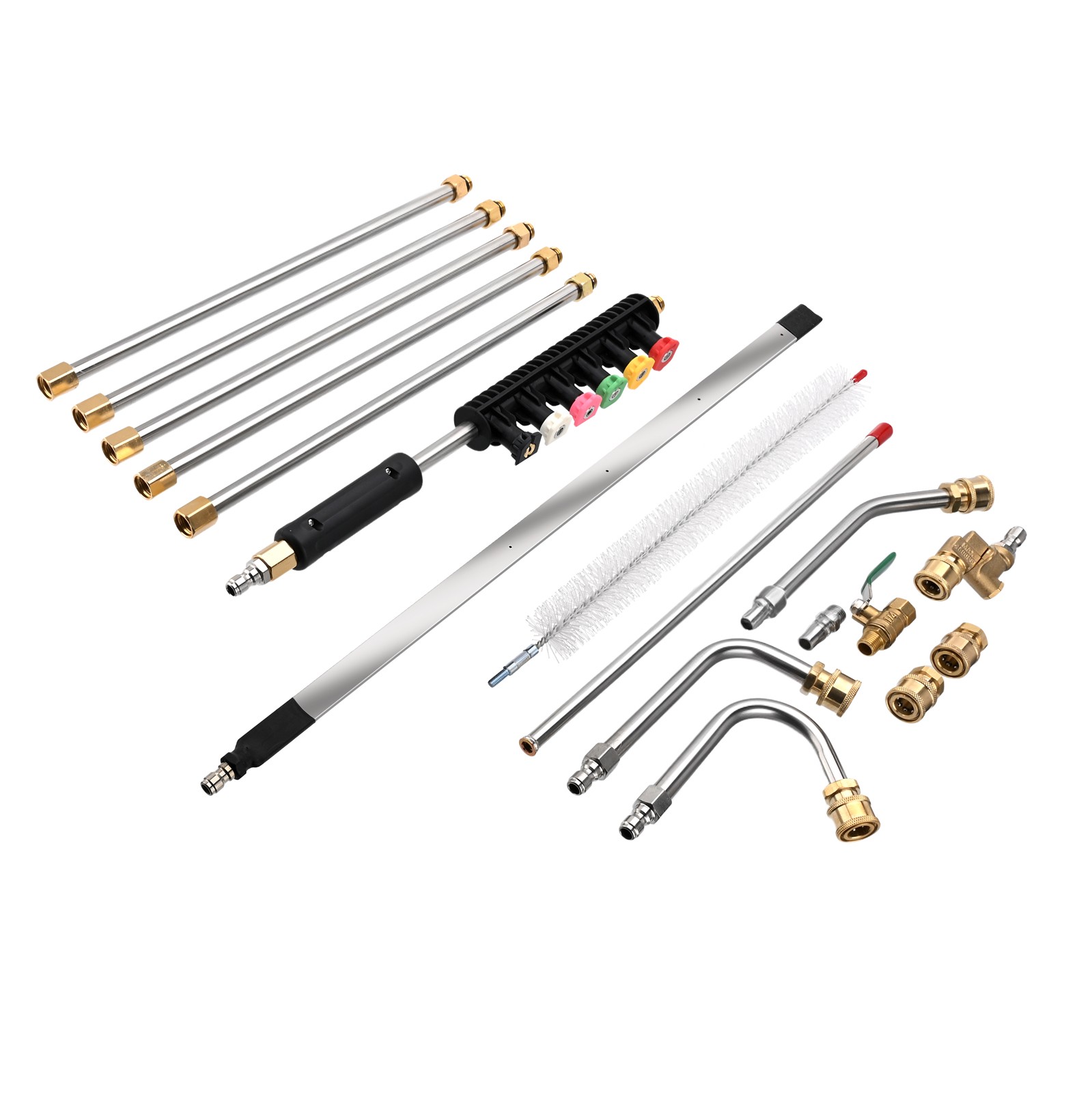 24″ Radiator Cleaning Wand With 25° Fan Nozzles +Pressure Washer Extension Wand