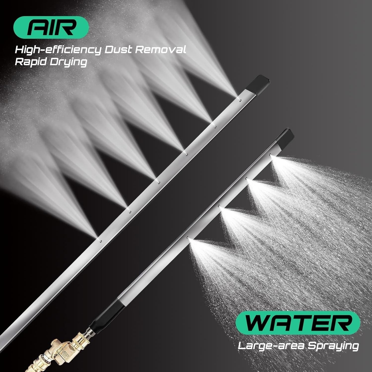 Radiator Cleaning Wand Tool 4500 PSI Steel Dual Water/Air with 4 6 Spray Nozzles
