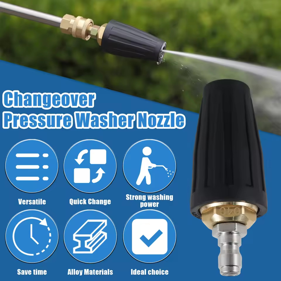4.0GPM High Pressure Washer Rotating Turbo Nozzle Spray Tip 4000PSI 1/4″ Quick