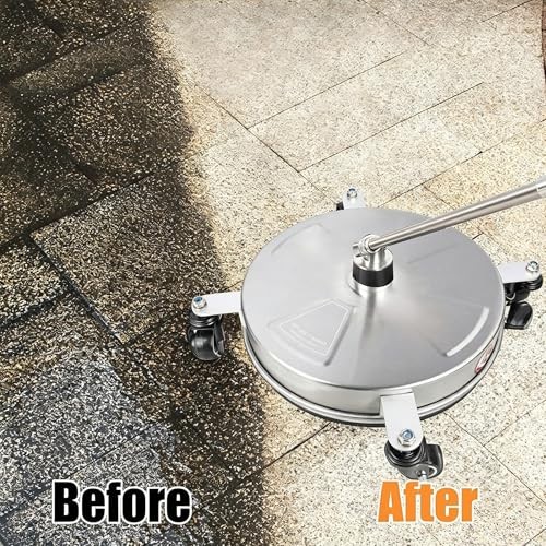 Hourleey 19 Inch Pressure Washer Surface Cleaner 4 Wheel