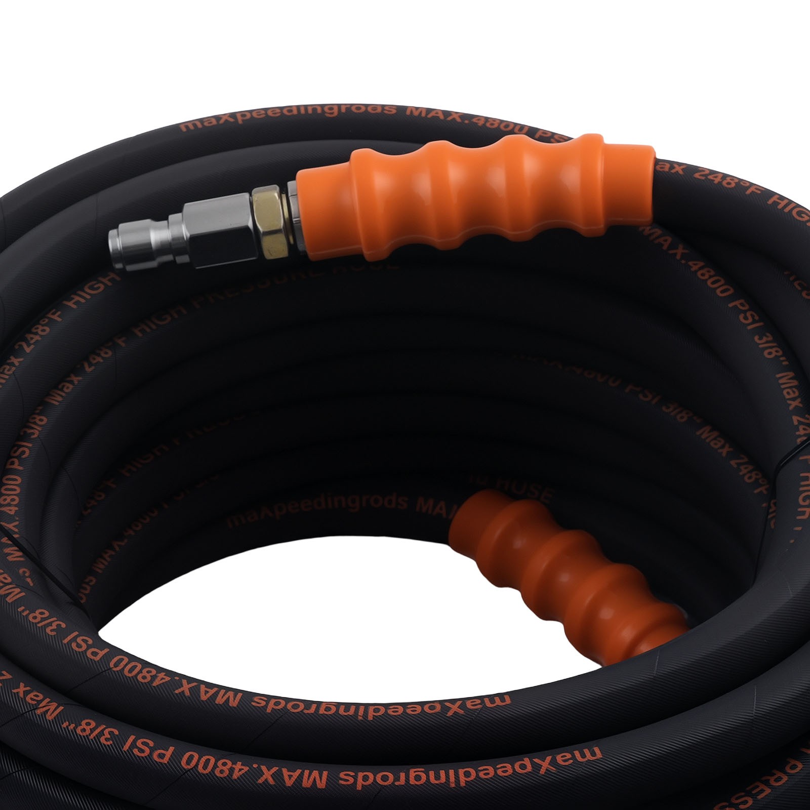 3/8″ Pressure Washer Hose 70FT 4800PSI Steel Wire Braid w/ Quick Connect Coupler