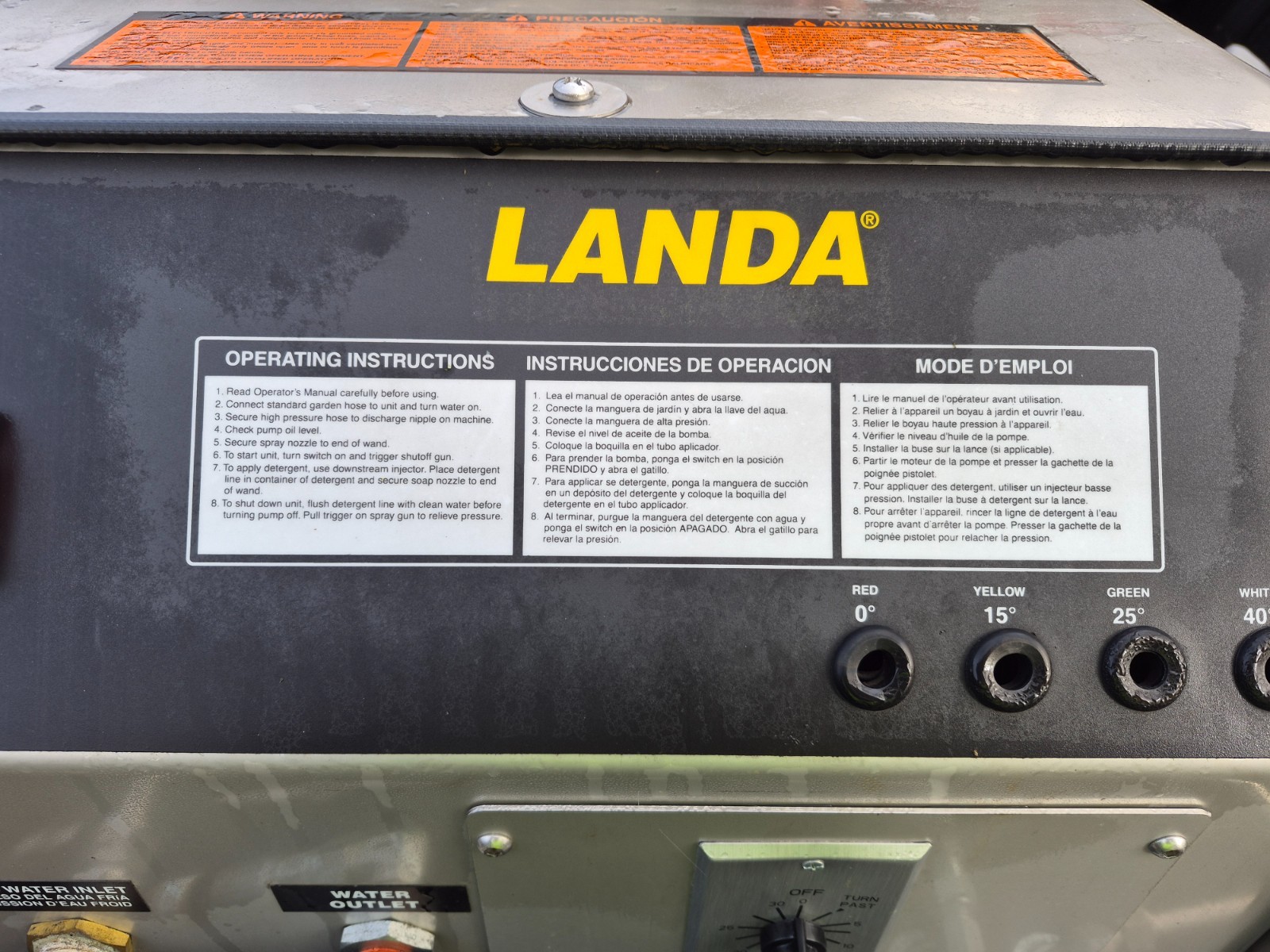 LANDA Heated Pressure Washer Model No. EHW4-30024F, 3000PSI, Max Temp 120F