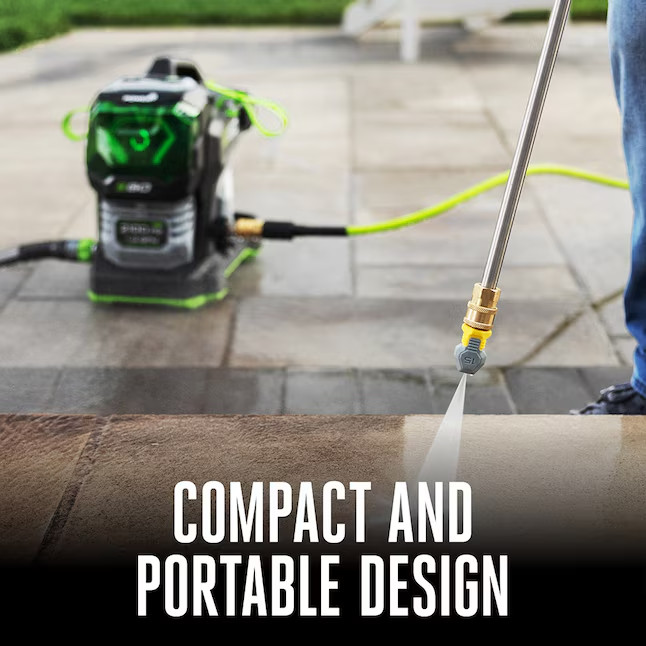 EGO POWER+ Compact 2100-PSI 1.2-GPM Cold Water Battery Pressure Washer w/ 4 Tips
