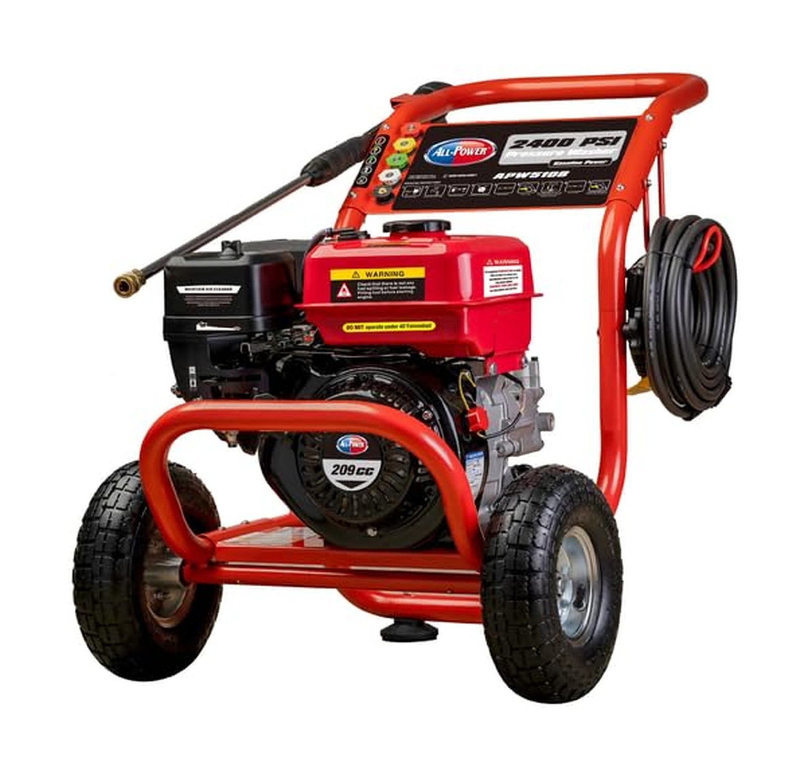 All Power, APW5108 Pressure Washer 2400 PSI 2.5 GPM, 5 Quick Connect Spray No…