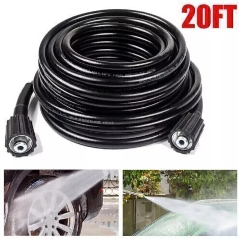 20 FT High Pressure Washer Hose 5800 PSI M22-14MM Power Washer Extension Hose Y