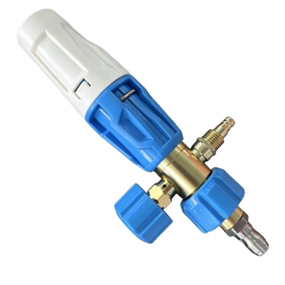 Blue Plastic and Metal Foam Pot Spray Head Compatible with Bubble Foam Pots
