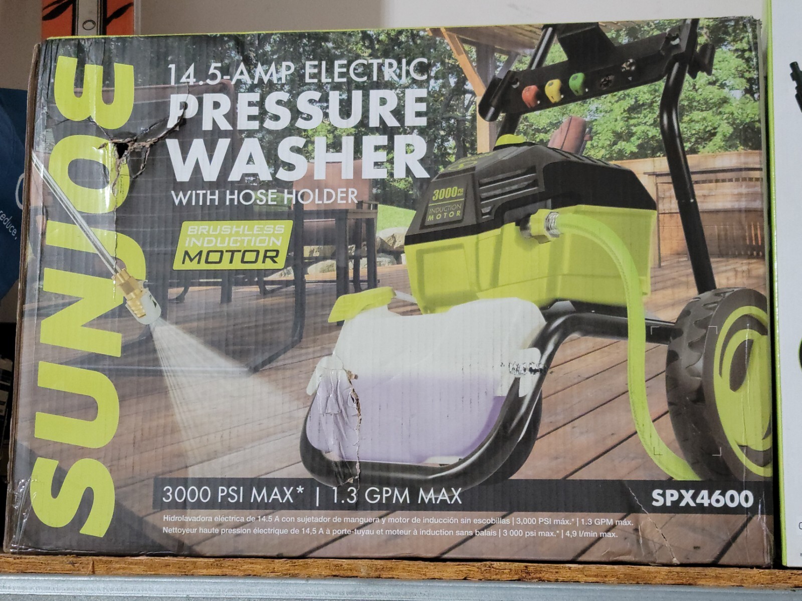 Sun Joe SPX4600 High Performance Brushless Pressure Washer w/Attachment – NEW