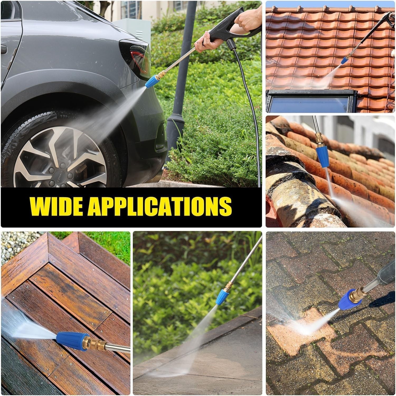 Rotating Turbo Nozzle for Pressure Washer | 1/4 Quick Connect | 5000 PSI Max