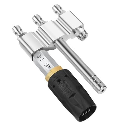 Adjustable 3-in-1 Soft Wash Nozzle, M5 Twist Tip, 1/4″ Quick Connect, 0-60° Spra